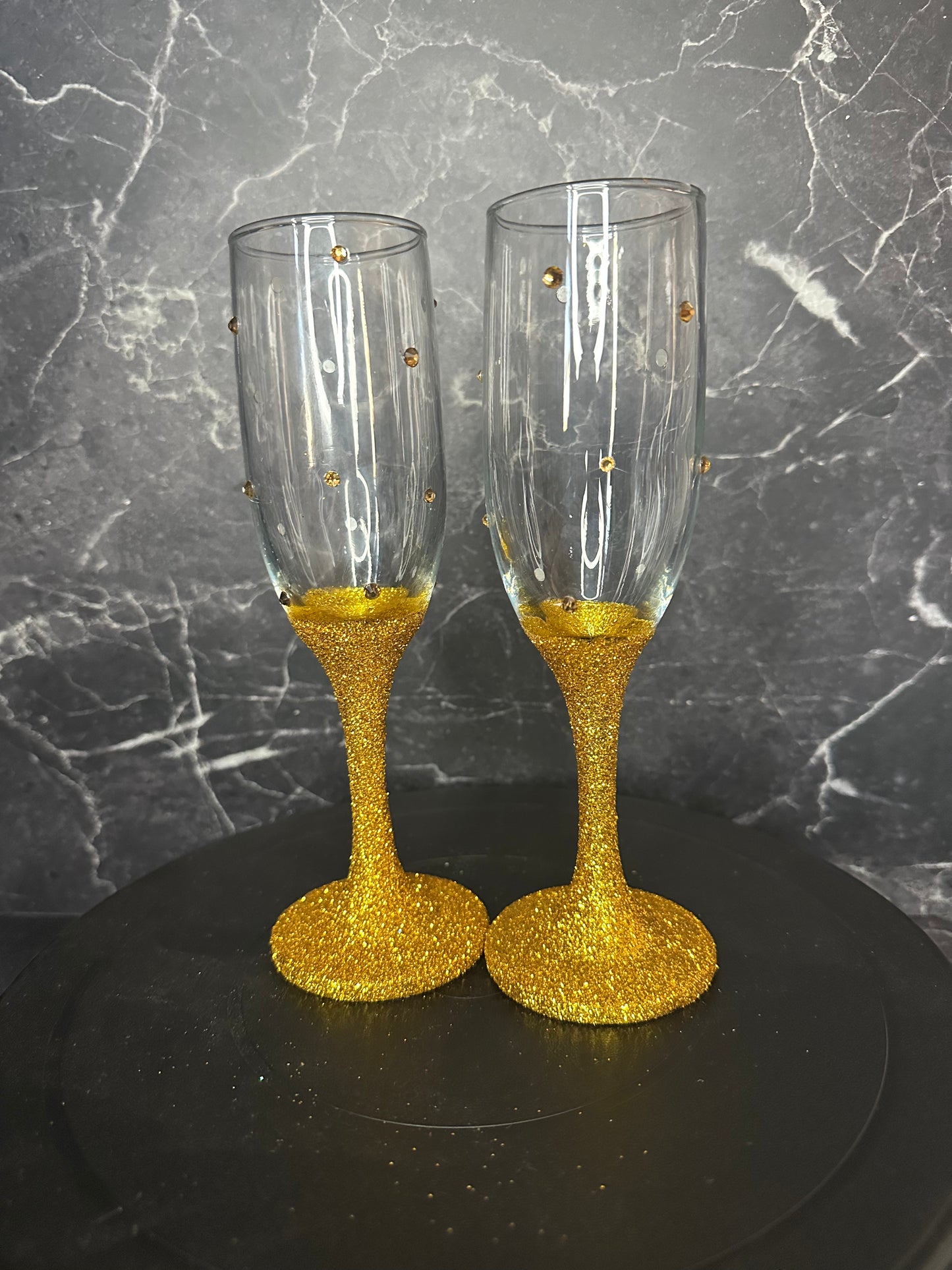 Gold Gleam Flute Wine Glass